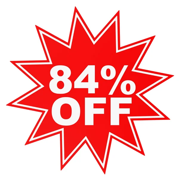 Discount 84 percent off. 3D illustration. — Stock Photo, Image