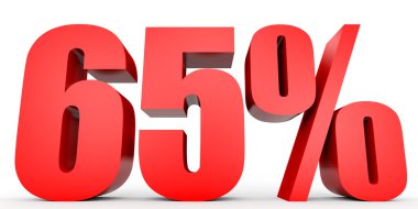 Yüzde 65'i kapalı indirim. 3D çizim.