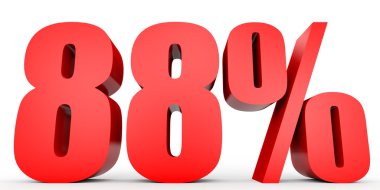 Yüzde 88'i kapalı indirim. 3D çizim.