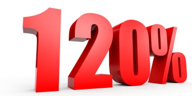Kapalı 120 yüzde indirim. 3D çizim.