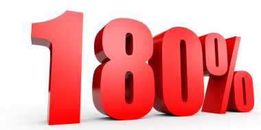 Kapalı 180 yüzde indirim. 3D çizim.