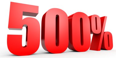 Kapalı 500 yüzde indirim. 3D çizim.