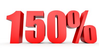 Kapalı yüzde 150 indirim. 3D çizim.