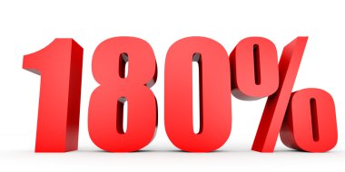 Kapalı 180 yüzde indirim. 3D çizim.