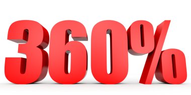 Kapalı 360 yüzde indirim. 3D çizim.