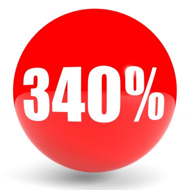 Kapalı 340 yüzde indirim. 3D çizim.