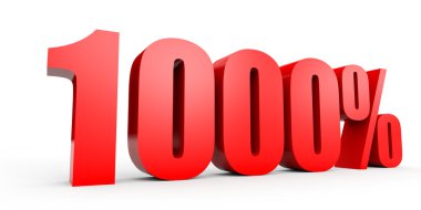 Kapalı 1000 yüzde indirim. 3D çizim.