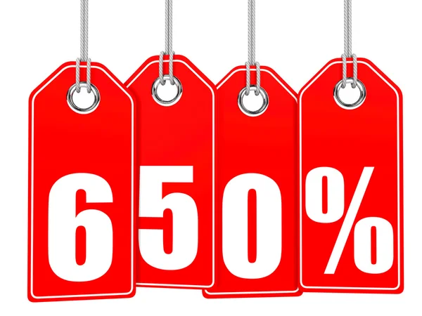 Discount 650 percent off. 3D illustration. — Stock Photo, Image