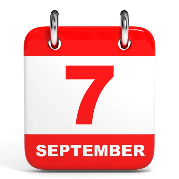 Calendar. 7 September. — Stock Photo, Image
