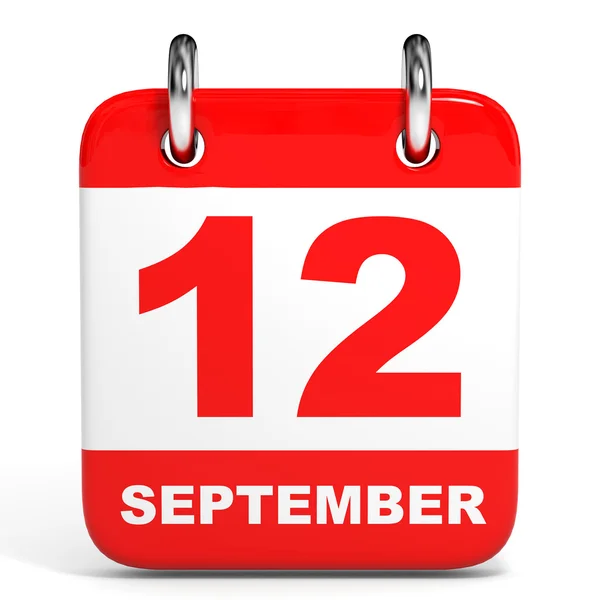 Calendario. 12 de septiembre . —  Fotos de Stock