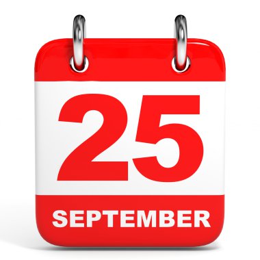 Takvim. 25 Eylül.