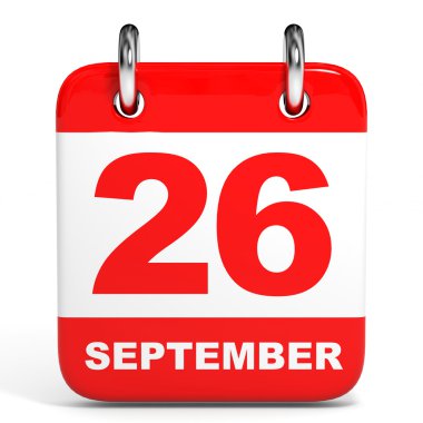 Takvim. 26 Eylül.