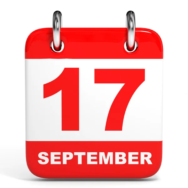 Kalendář. 17. září. — Stock fotografie