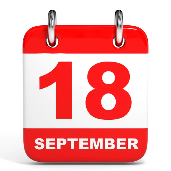 Kalender. 18 September. — Stockfoto