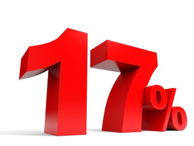 Kırmızı on yedi yüzde. 17 indirim.