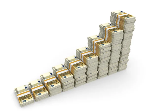 Money stacks graph. — Stock Photo, Image