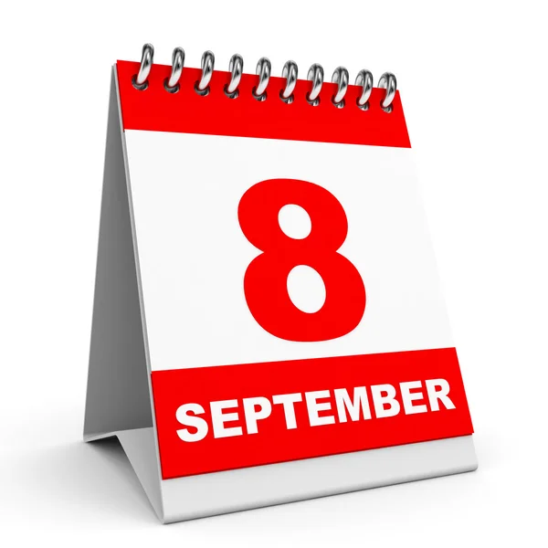 Kalendarz. 8 września. — Zdjęcie stockowe