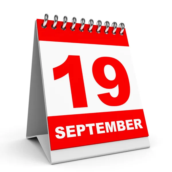 Calendário. 19 de Setembro . — Fotografia de Stock