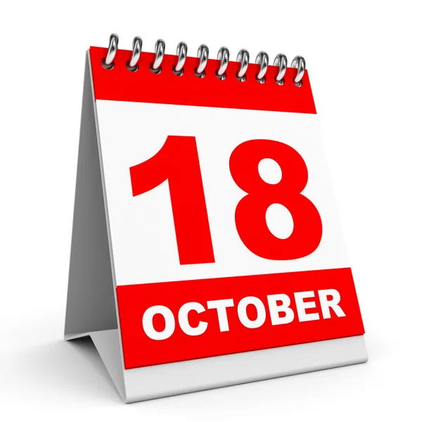 Calendar. 18 October. — Stock Photo, Image