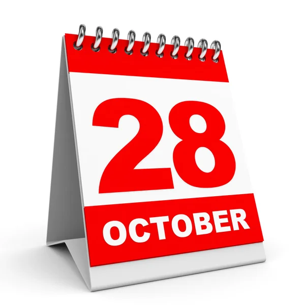 Calendario. 28 ottobre . — Foto Stock