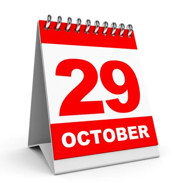 Calendario. 29 ottobre . — Foto Stock