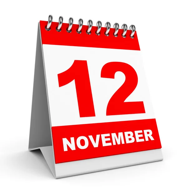 Calendario. 12 de noviembre . — Foto de Stock