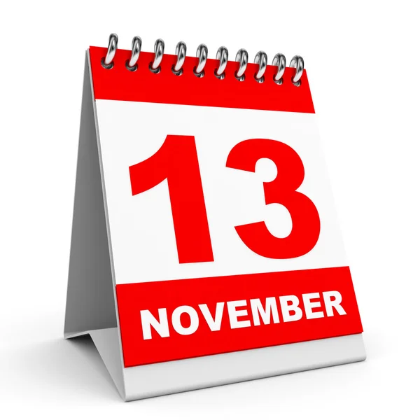 Kalendarz. 13 listopada. — Zdjęcie stockowe