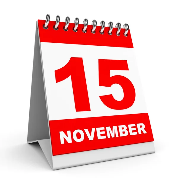 Calendário. 15 de Novembro . — Fotografia de Stock