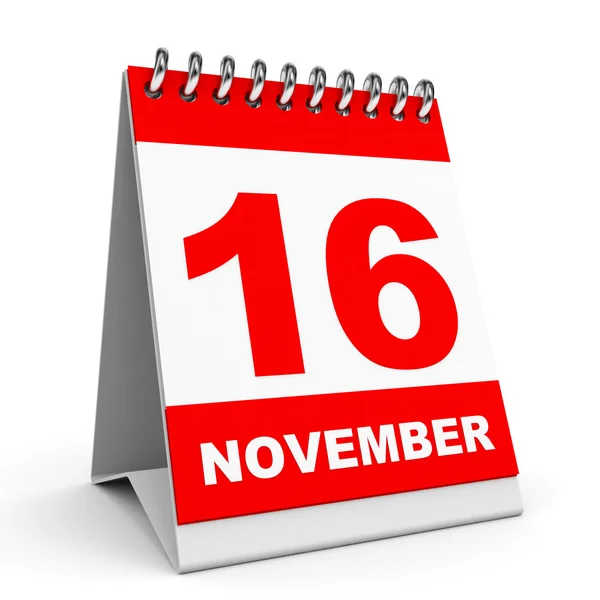 Calendario. 16 de noviembre . —  Fotos de Stock