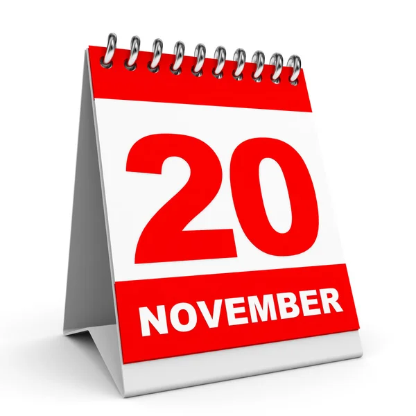 Calendario. 20 novembre . — Foto Stock