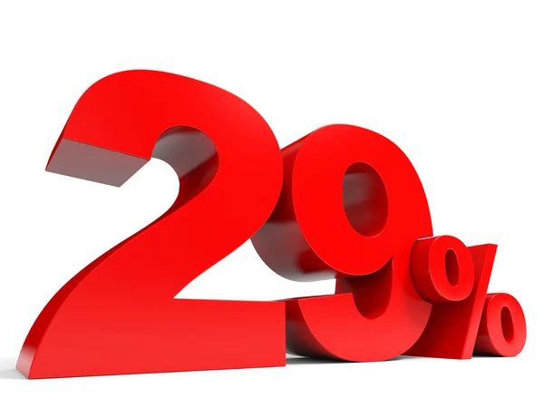 Red twenty nine percent off. Discount 29. — Stock Photo, Image