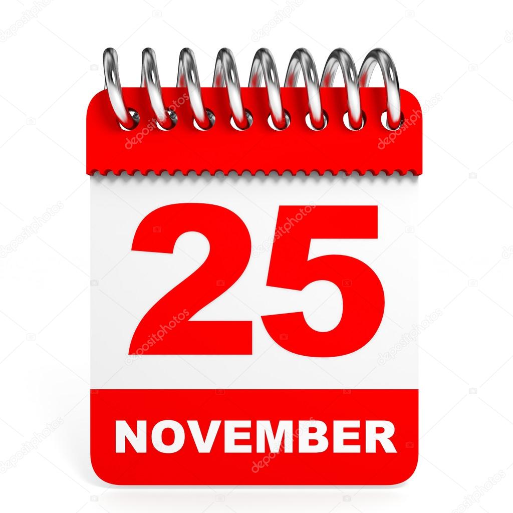 白色背景上的日历 11 月25 日 图库照片 C Icreative3d 白色背景上的日历 11 月25 日 图库照片 C Icreative3d