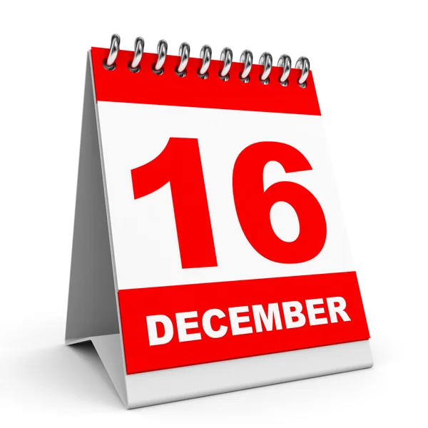 Calendario. 16 de diciembre . — Foto de Stock