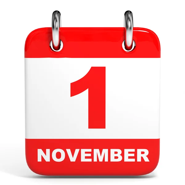 Calendario. 1 novembre . — Foto Stock