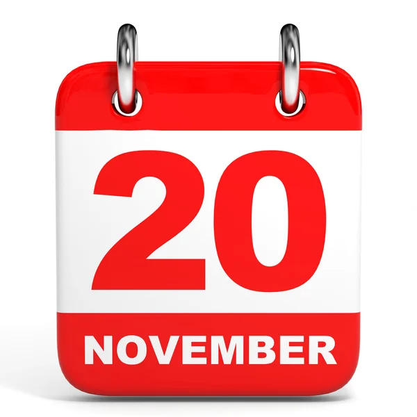 Calendar. 20 November. — Stock Photo, Image