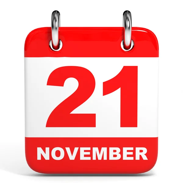 Calendario. 21 de noviembre . — Foto de Stock