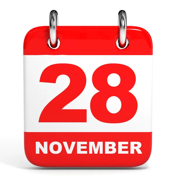 Calendario. 28 novembre . — Foto Stock