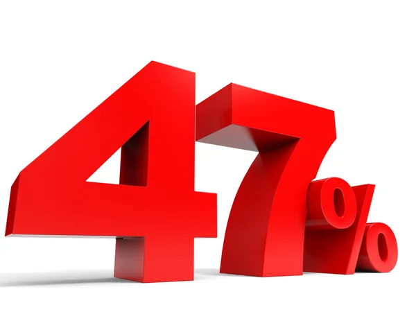 Red forty seven percent off. Discount 47. — Stock Photo, Image