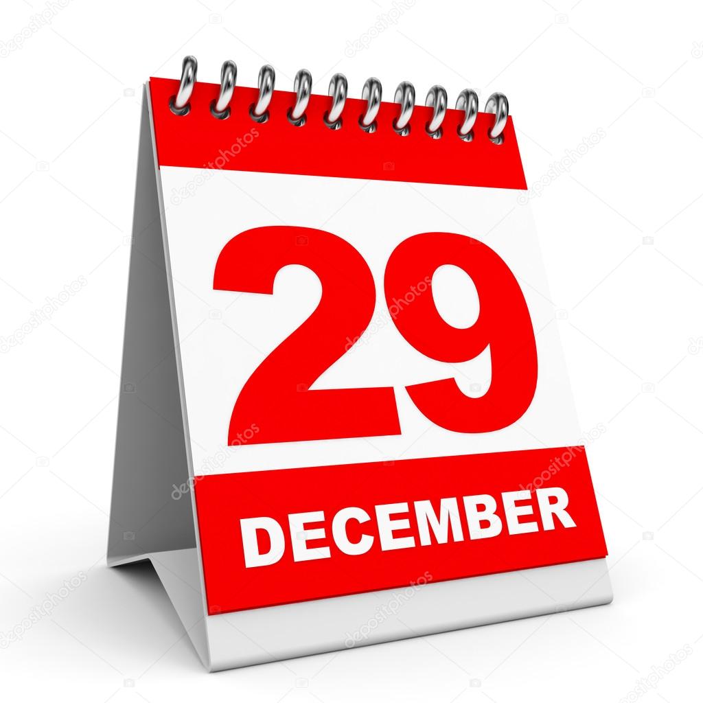 Calendar. 29 December. Stock Photo by ©iCreative3D 60210969