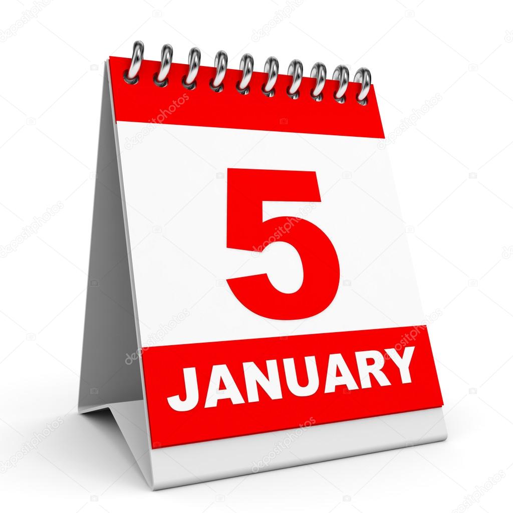 Kalender. 5 januari. — stockfoto © iCreative3D #60230825