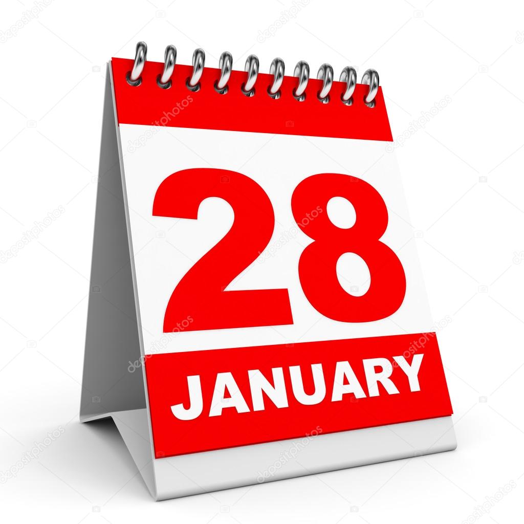 Calendrier. 28 janvier . — Photo de stock par ©iCreative3D - 60232501