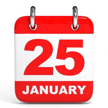 Takvim. 25 Ocak.
