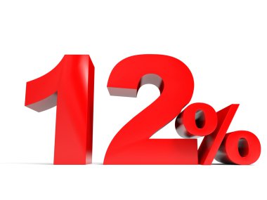 Kırmızı on iki yüzde. 12 indirim.
