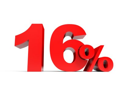 Kırmızı on altı yüzde. 16 indirim.