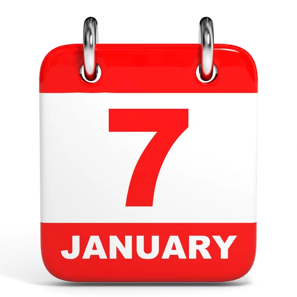 Calendario. 7 de enero . — Foto de Stock