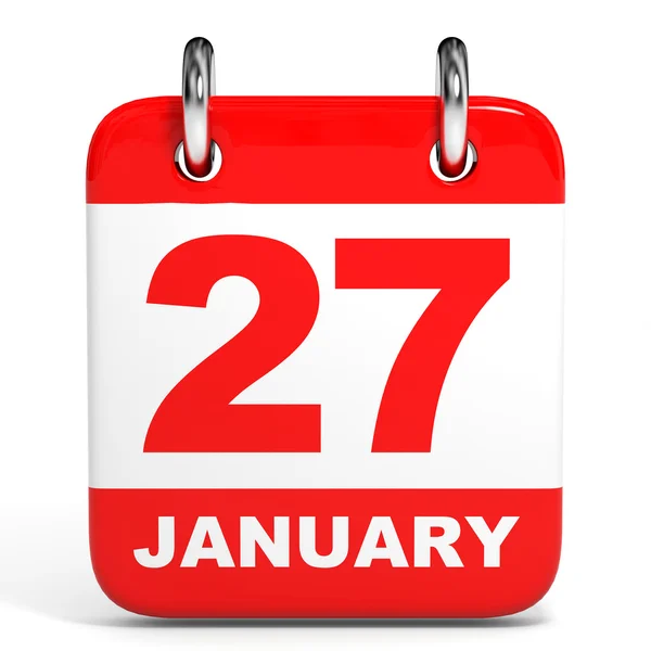 Calendario. 27 gennaio . — Foto Stock