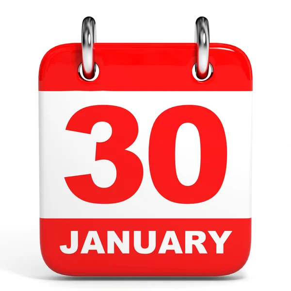 Calendario. 30 de enero . — Foto de Stock