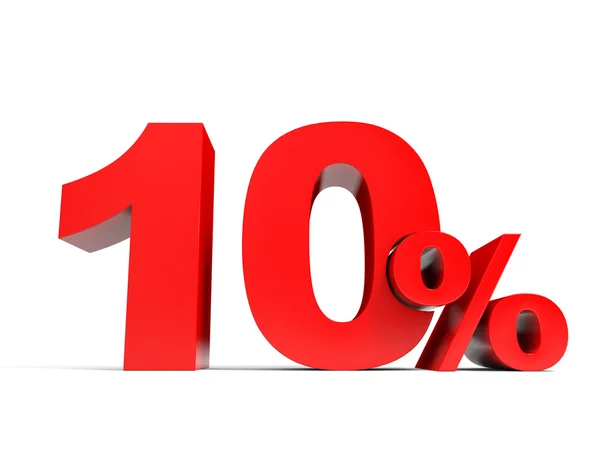 Red ten percent off. Discount 10. — Stock Photo, Image