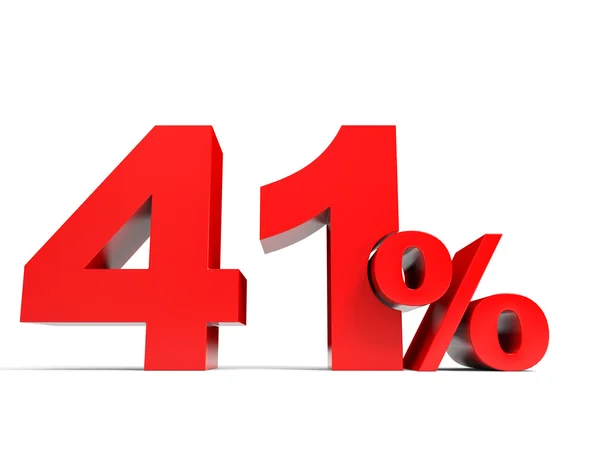 Red forty one percent off. Discount 41. — Stock Photo, Image