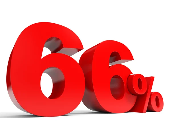 Red sixty six percent off. Discount 66. — Stock Photo, Image